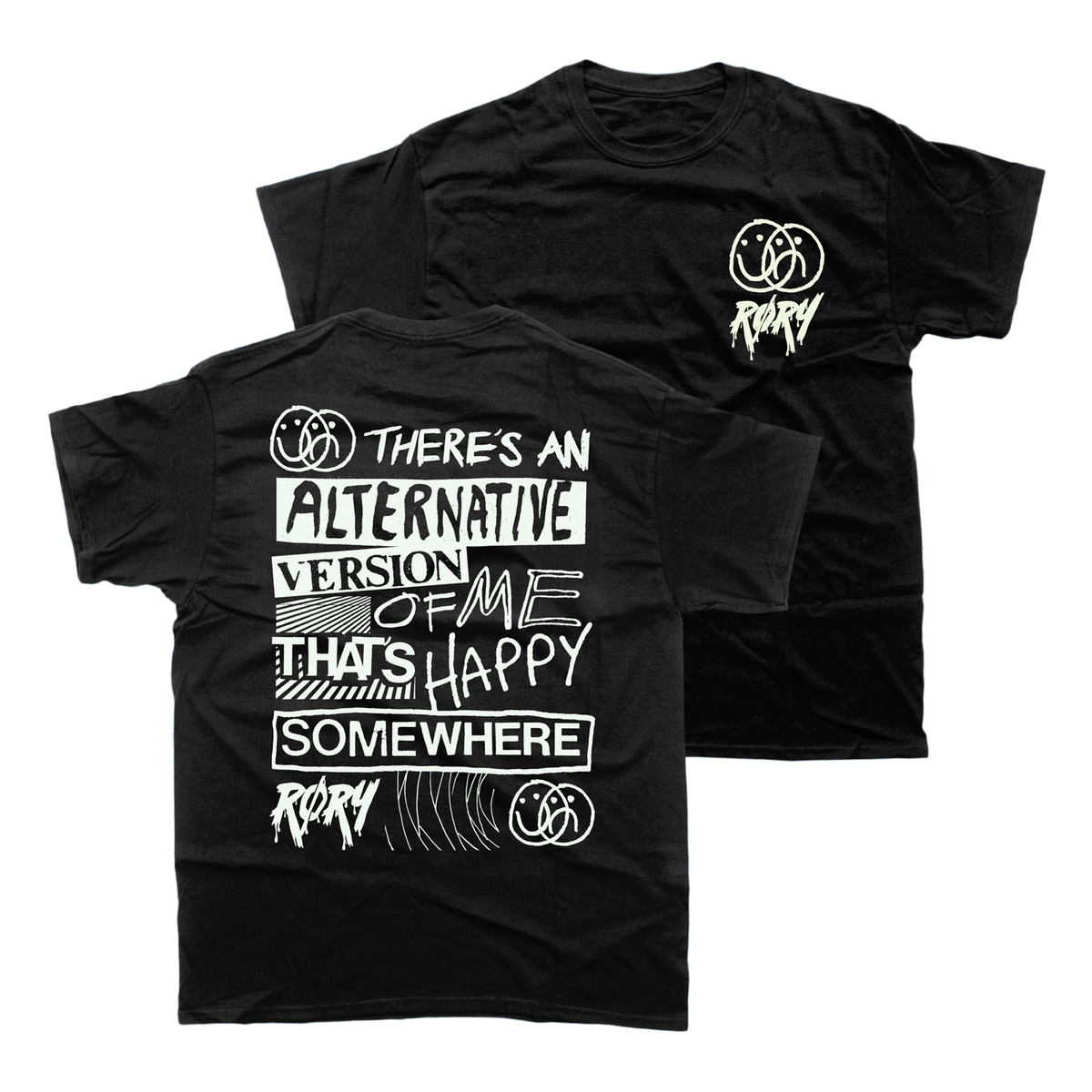 HAPPY SOMEWHERE T-SHIRT (BLACK)