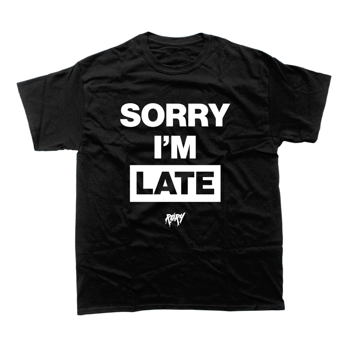 SORRY I'M LATE T-SHIRT (BLACK)