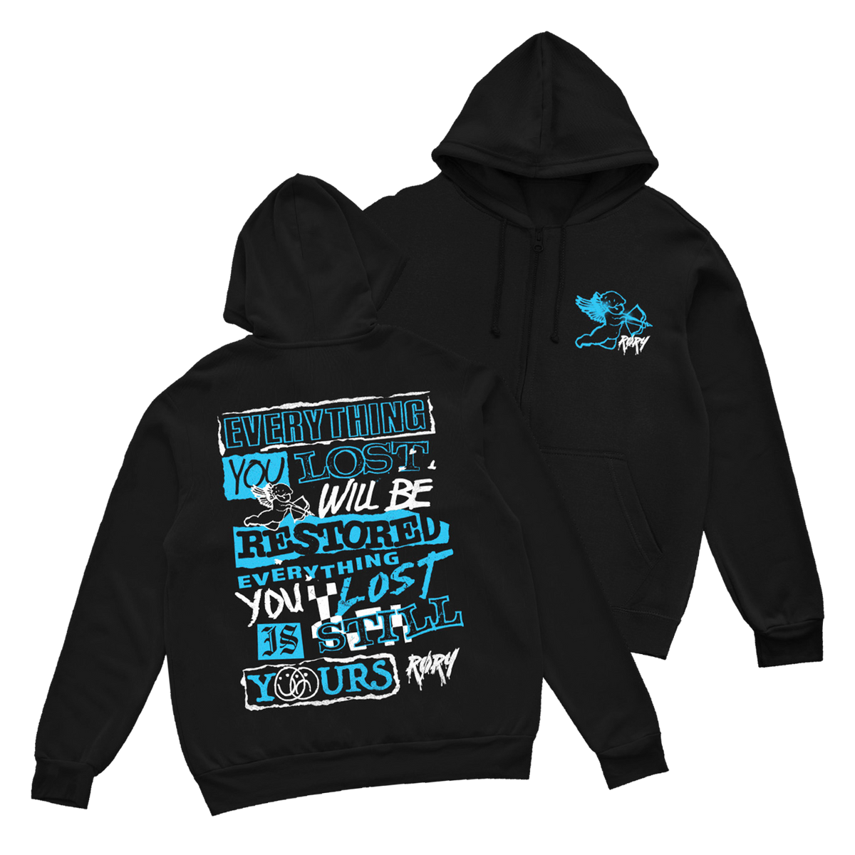 EVERYTHING YOU LOST ZIP HOODIE (BLACK)