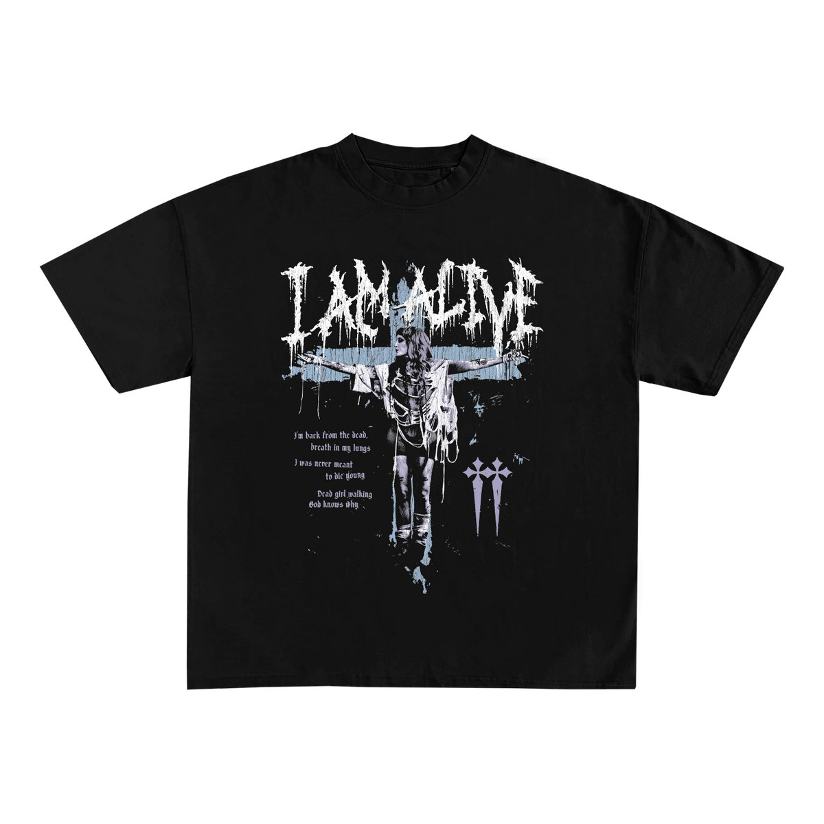RORY - CRUCIFIX T-SHIRT (BLACK)