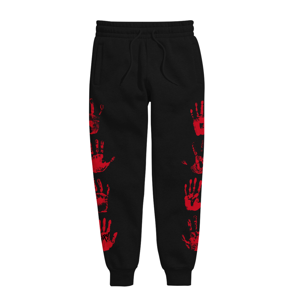 HANDPRINT SWEATPANTS (BLACK)