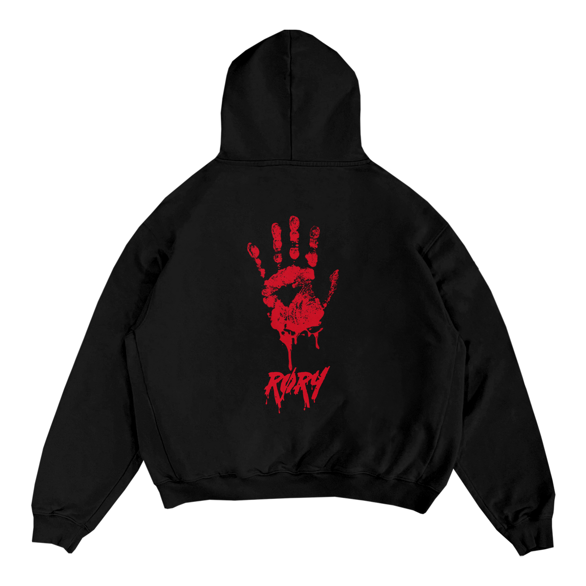 HANDPRINT ZIP HOODIE (BLACK)