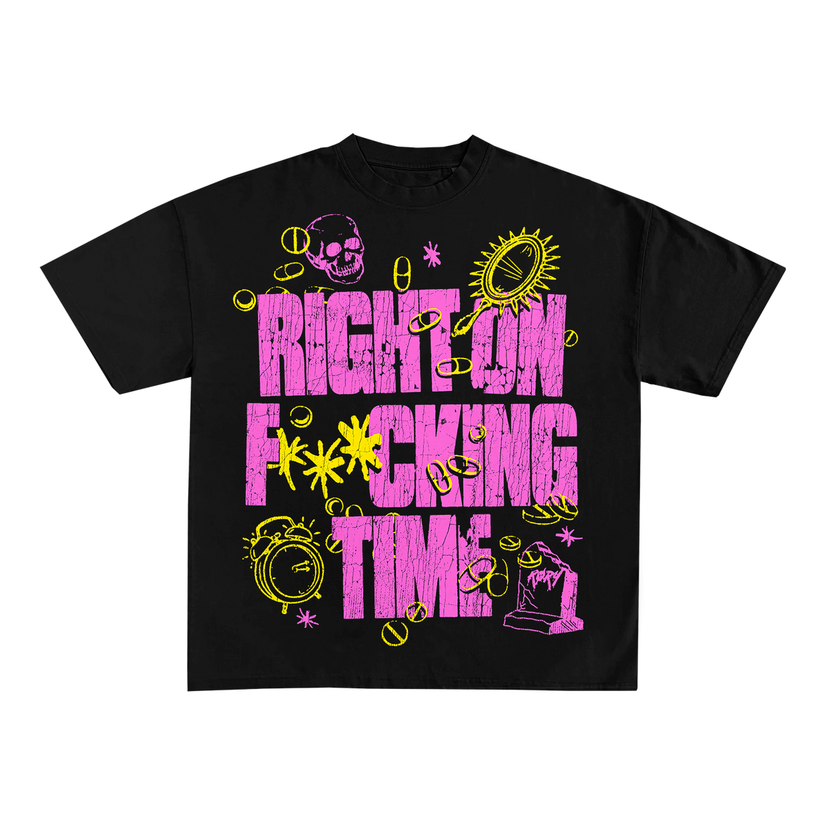 RIGHT ON TIME T-SHIRT (BLACK)