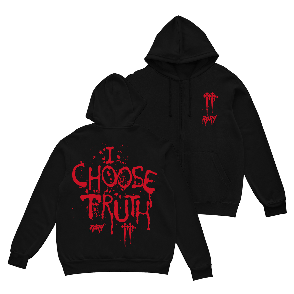 I CHOOSE TRUTH ZIP HOODIE (BLACK)